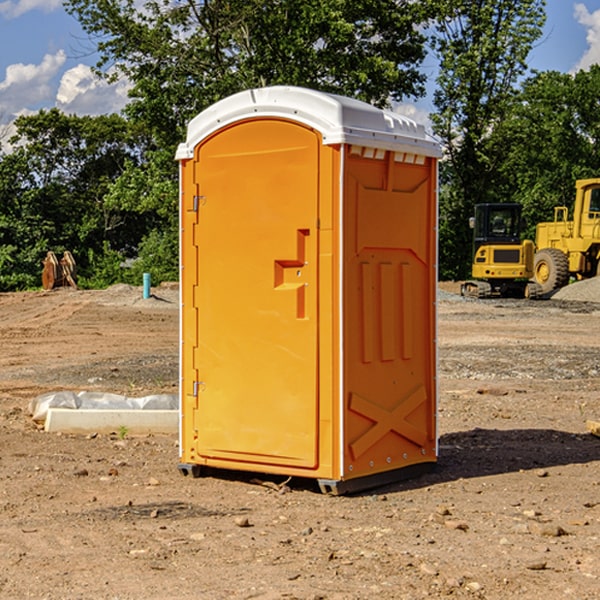 how often are the portable toilets cleaned and serviced during a rental period in Huguley Alabama